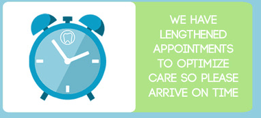 We have lengthened appointments to optimize care so please arrive on time