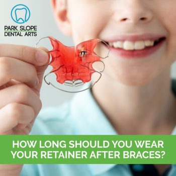 How long should you wear your retainer after braces in Brooklyn, NY? Learn the recommended wear time for optimal teeth alignment & retainer care tips from dentists at Park Slope Dental Arts.
